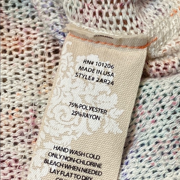 Soft Surroundings Graphic Orange Brown Tee - Picture 4 of 9